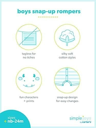 Simple Joys by Carter's Boys' Underwear, Age 4-5 , Pack of 8, Dark Grey/Green Hi - Picture 2 of 3