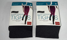 2 Pairs No nonsense HEATHER Super Opaque Control Top Tights With Smart Temp M