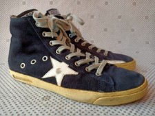 Golden Goose Francy High-Top Blue Suede Size 39