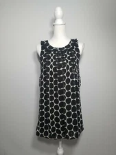 Women's Twenty One Sleeveless Polka Dot Long Tunic Top Black & White Size Small.