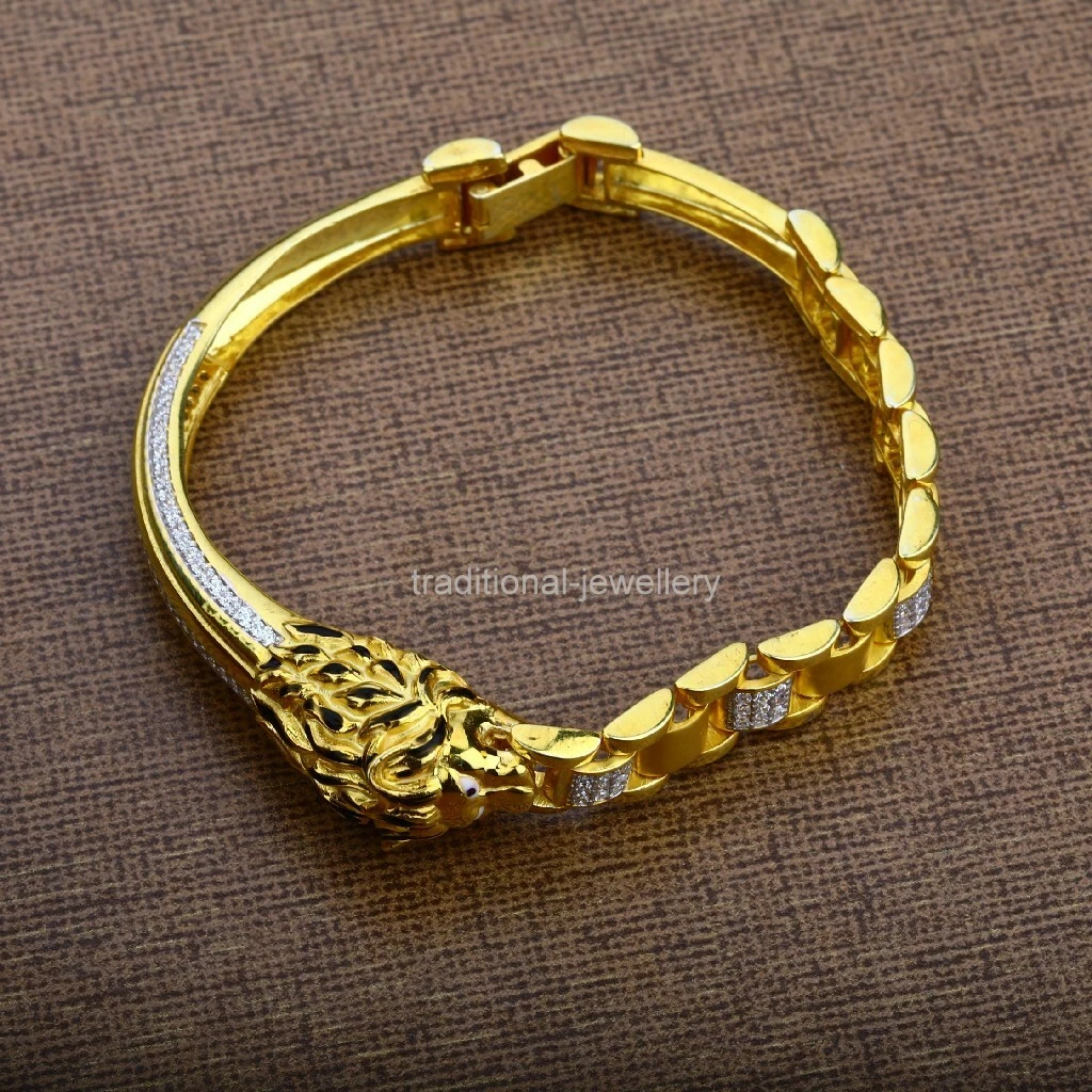 Gold Healing and Powerful Shiva Adjustable Om Kada Bracelet for Men (S –  Shining Jewel