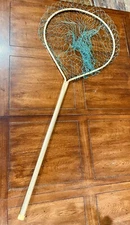 Vintage Gold Aluminum Fishing Net 44” North American Sports USA Wall Decor