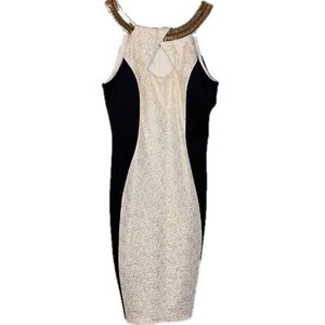 white and gold midi dress