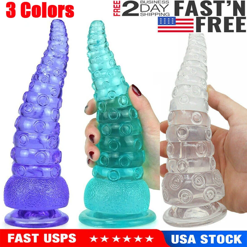 Sex Toys Big Tentacle Dildo Huge Anal Butt Plug Suction-Cup Beads for-Men Women - Image 2 of 4