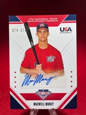 2020 USA Baseball Stars & Stripes Maxwell Muncy Auto 024/179 Oakland A's