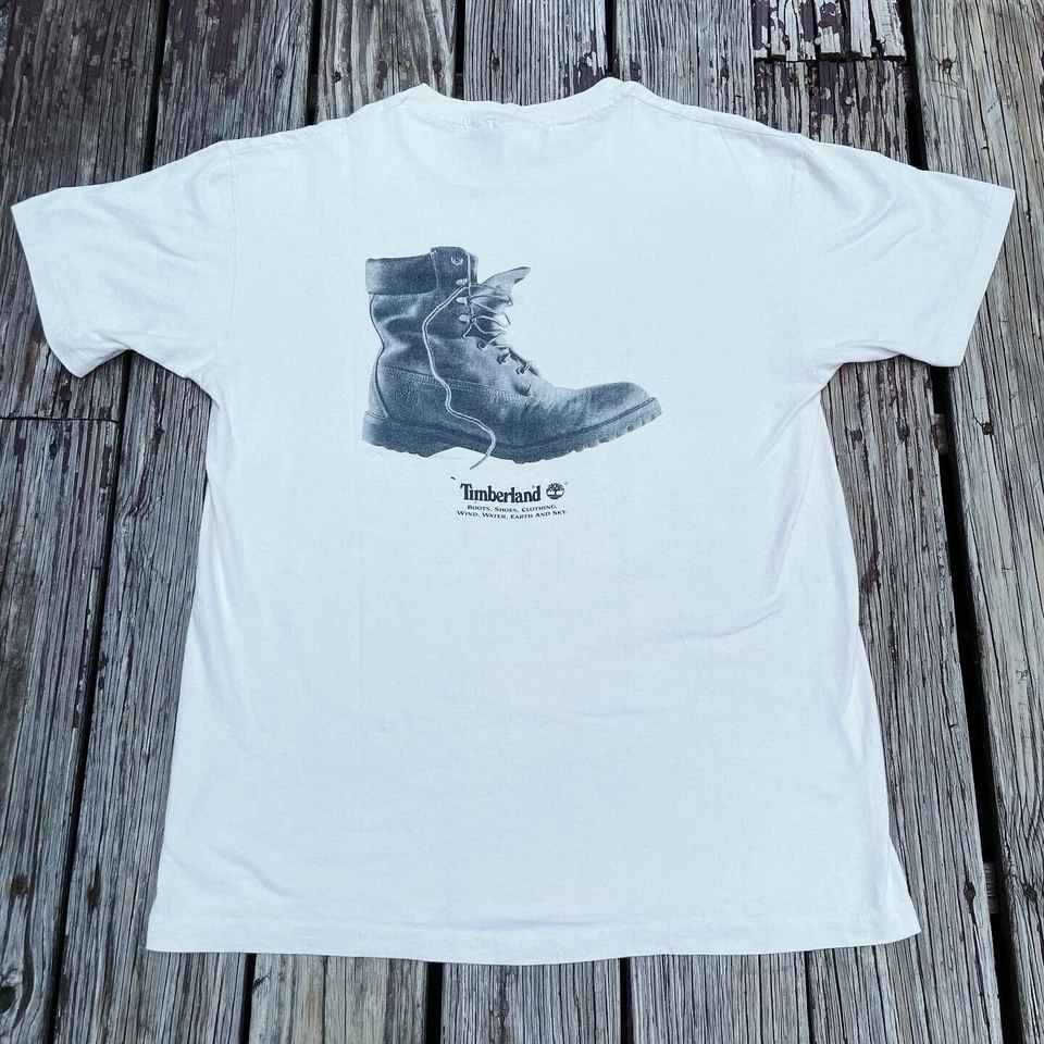 VINTAGE 90s Timberland Give Racism The Boot XL Shoe Promo Political Black Racist - Image 2 of 4