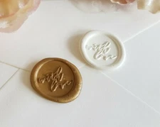 Wax seal stickers -  With Love heart wedding envelope seals self adhesive 