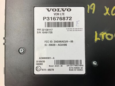 18-20 Volvo S90 XC90 Communication Connectivity Module VCM
