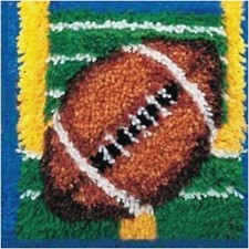 Rugby n Football StitchCraft Kit - DIY Hook  Latch Embroidery Set for Home Deco