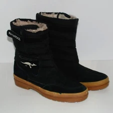 Vintage Kangaroo Waterproof Lined Steel Shank Snow Boots With Zip Pocket Sz 9.5