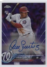 2018 Topps Chrome Rookie Purple Refractor /250 Adrian Sanchez #RA-ASA Auto 4ib