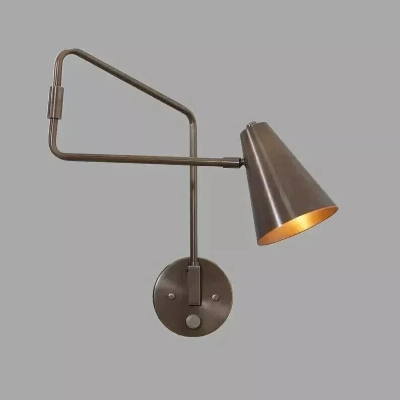 Lámpara de pared de latón estilo Stilnovo moderno de mediados de siglo apliqu... - Imagen 3 de 4