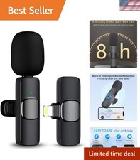 Wireless Lavalier Microphone for iPhone, ipad, Lapel Microphone for Video Rec...