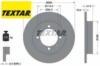 2X Bremsscheibe Textar 92083003 2 Bremsscheiben Hinterachse Hinten