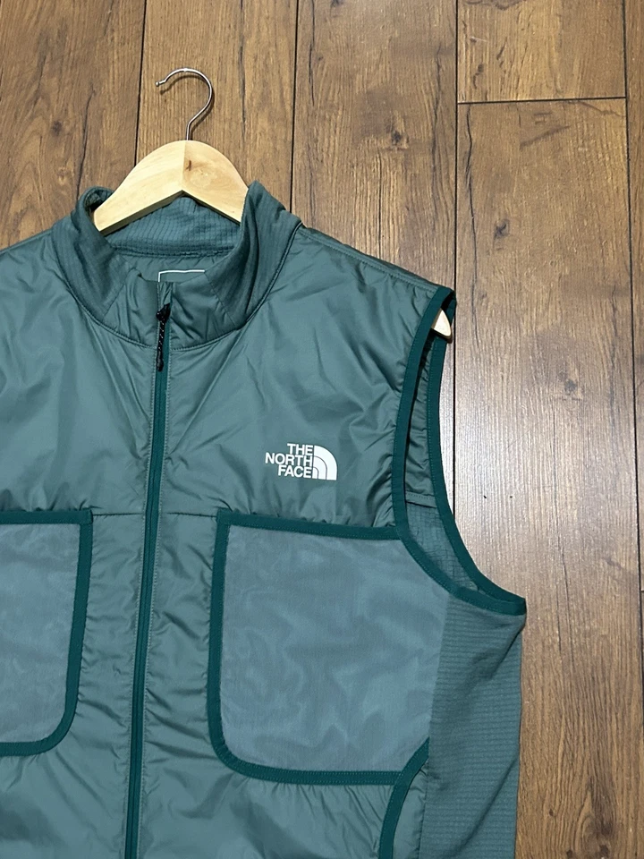 The North Face Mens Winter Warm Pro Gilet Size Large Green Full Zip  C73 - Image 2 of 4