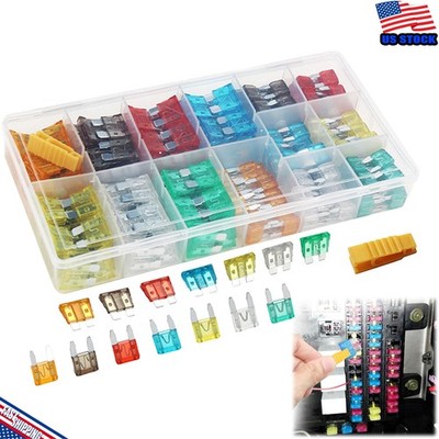 220Pcs Car Fuses Assortment Kit Blade Fuses Automotive Standard&Low Profile Fuse
