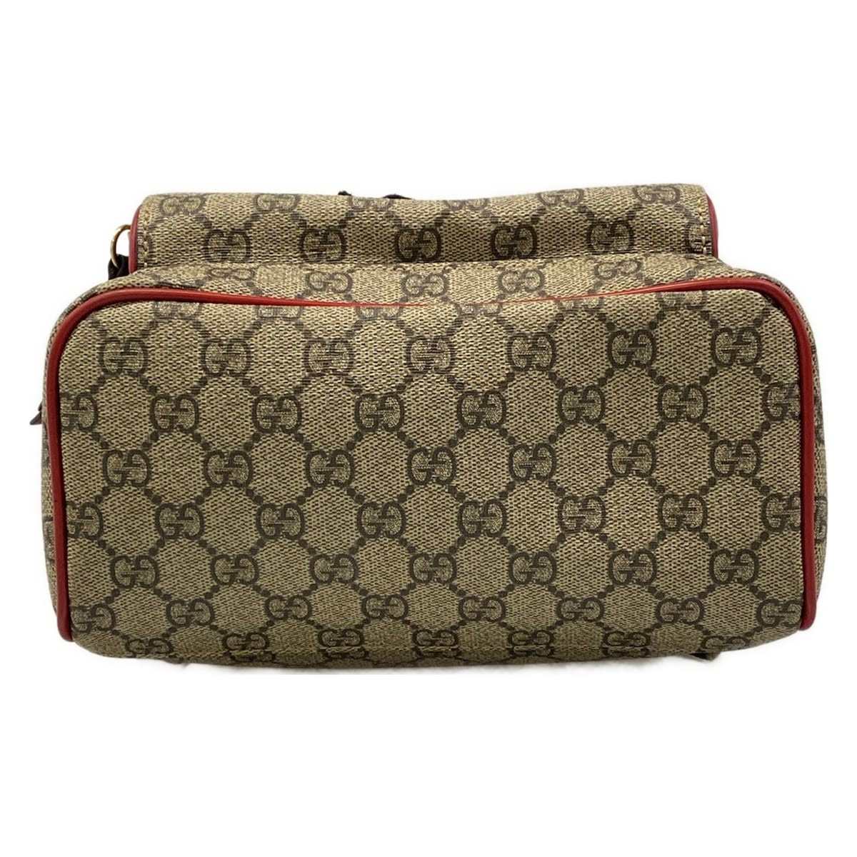 GUCCI Gucci Courrier 427042 Beige Red Multi PVC Leather 