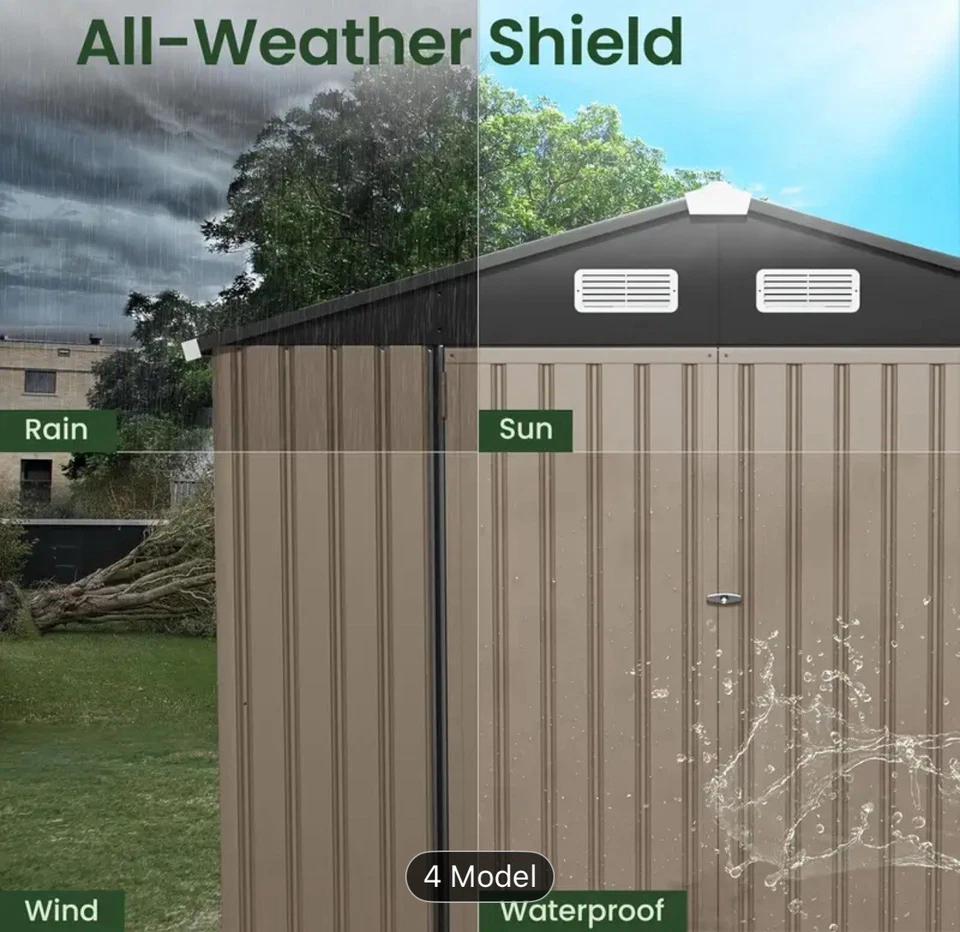 Cobertizo de almacenamiento exterior 8x6 Foto 2 de 4