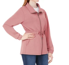 Members Mark Women's Sandwash Jacket in Pink-Size Large-Poly/Modal/Spandex NWT