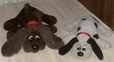 Pound Puppies Plush 8" 1980s Miniature Dog Stuffed Animal Vtg Tonka Lot of 2