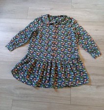 New Look Navy Blue Ditsy Floral Sheer Shirt Dress Frilled Boho Part Button UK14