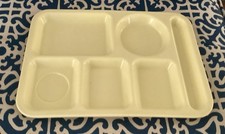 Vintage King-line Divided School Church Lunch Tray 14" x 10" USA Yellow