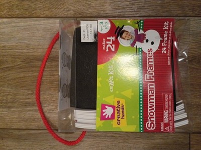 Creative Hands smART kit makes 24 snowman picture frames fibre craft 2007