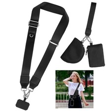 Clip and Go Phone Strap Crossbody with Zipper Wallet, 2 Pcs-Crossbody Lanyard...