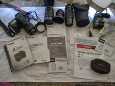 Pentax K20D 14.6MP Digital SLR Camera Multiple Lenses and Flash READ DESCRIPTION