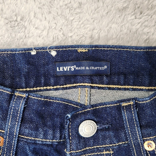 Pantalones de mezclilla LEVI'S 501 hechos y hechos a mano con ribete índigo oscuro etiqueta W25 L28 *LEER* - Imagen 10 de 23