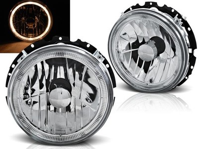Headlights for VW Golf 1 1974-1989 1980 1981 1982 1983 VR-1707 Angel Eyes Chrome