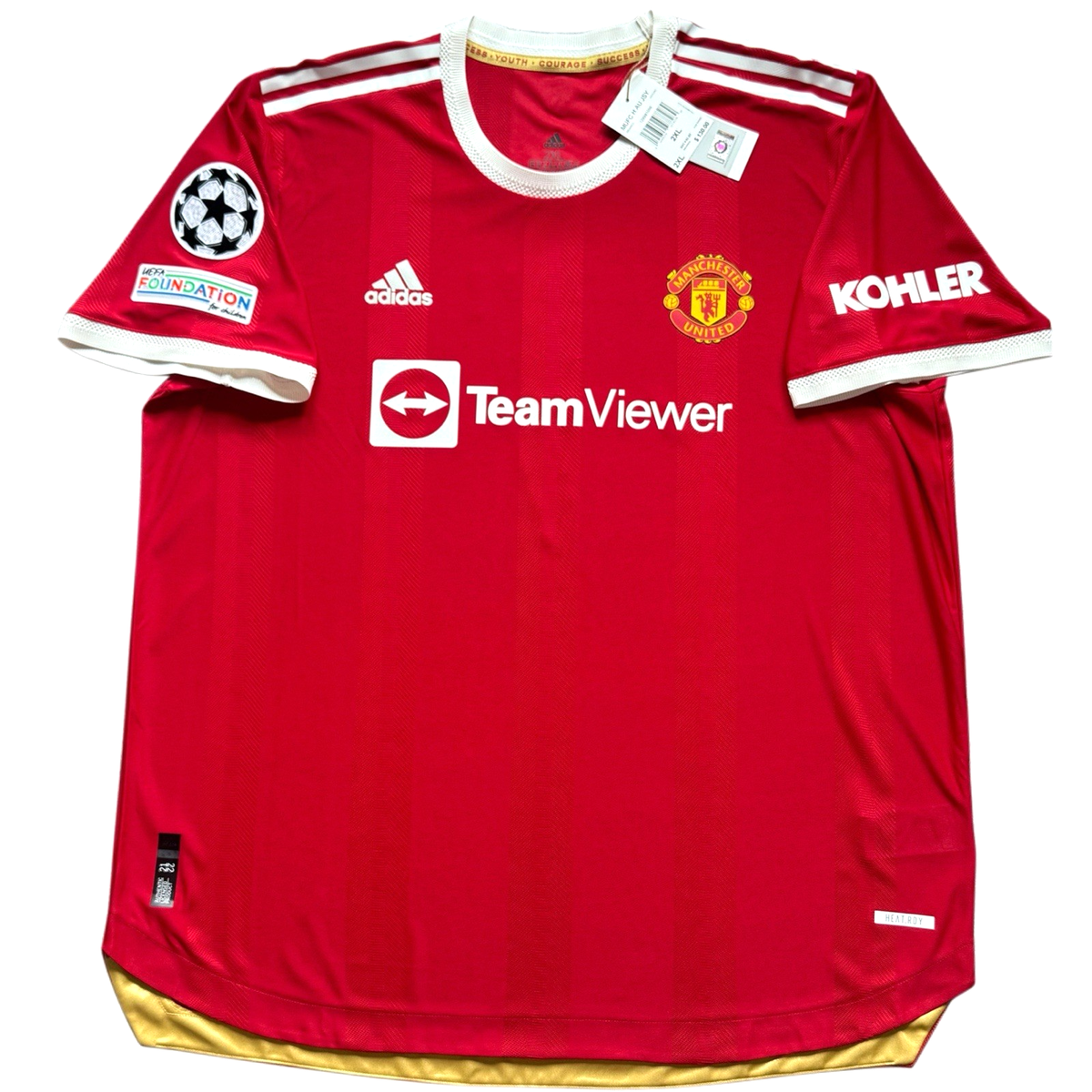 2021/22 Manchester United Authentic Home UCL Jersey #7 Ronaldo 2XL