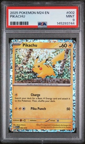Pikachu 002 M24 En-mcdonald's Collection Pokemon PSA 9