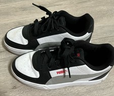 PUMA Rebound Layup Low Top Sneakers Unisex Kids Black/White/Gray US 3