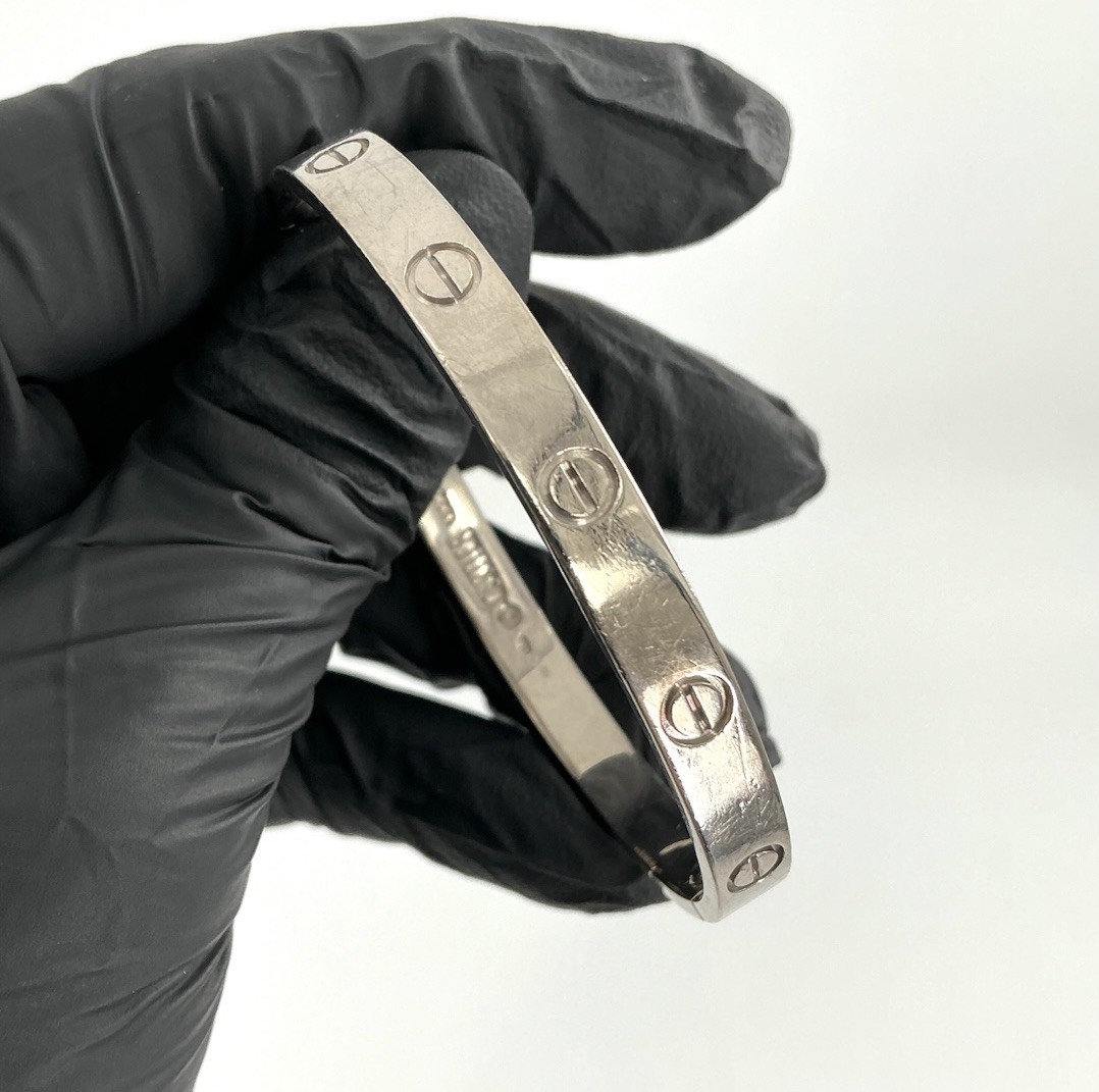 Vintage 1993 Cartier LOVE Bracelet Classic Model 18K White Gold