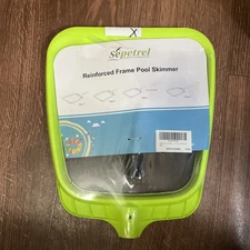 Pool Skimmer Net - Professional Heavy Duty Reinforced Frame Nylon Flat Leaf Rake