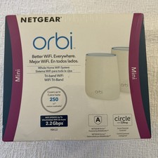 NETGEAR Orbi Mini RBK22 Tri-Band Mesh WiFi System - 2 Pack Brand New Sealed
