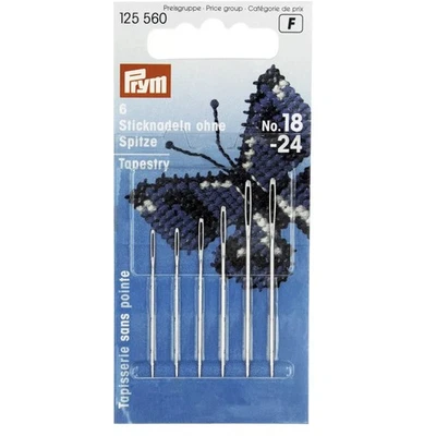 PRYM CONSUMER EUROPE GMBH Aiguilles Tapisserie sans pointe N°18-24 carte de 6 aiguilles Prym Couture