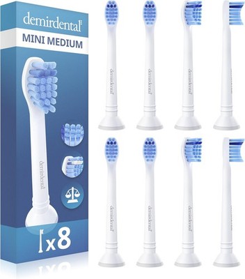 8er demirdental Mini Aufsätze passend für Philips Sonicare Ersatzbürsten