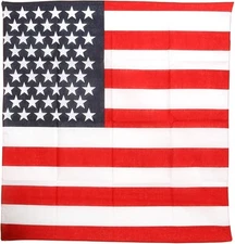 American Flag Bandana 20x20 Polyester USA Head Wrap Scarf Patriotic Outdoor