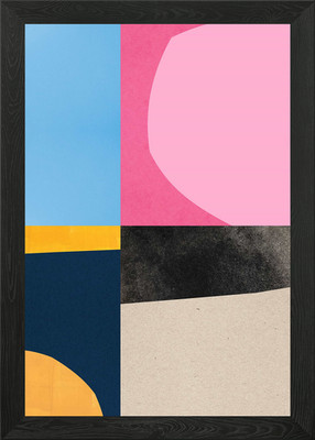 Geometrische Collage 16 gerahmte Wandbilder Poster Leinwanddruck Bild