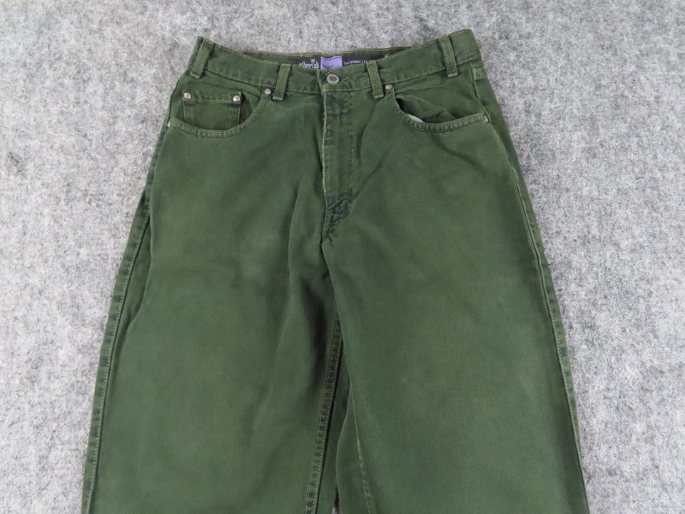 Vintage Levis SilverTab Jeans Mens 32x34 Green Baggy Purple Label Skater USA 90s - Image 2 of 4