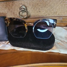 NEW TOM FORD SAVANNAH-02 TF552 53F HAVANA AUTHENTIC SUNGLASSES 55-22