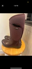 Bogs Primsoll Tell Women’s 6 Plaid Neo-Tech Houndstooth Boots. Worn Once.