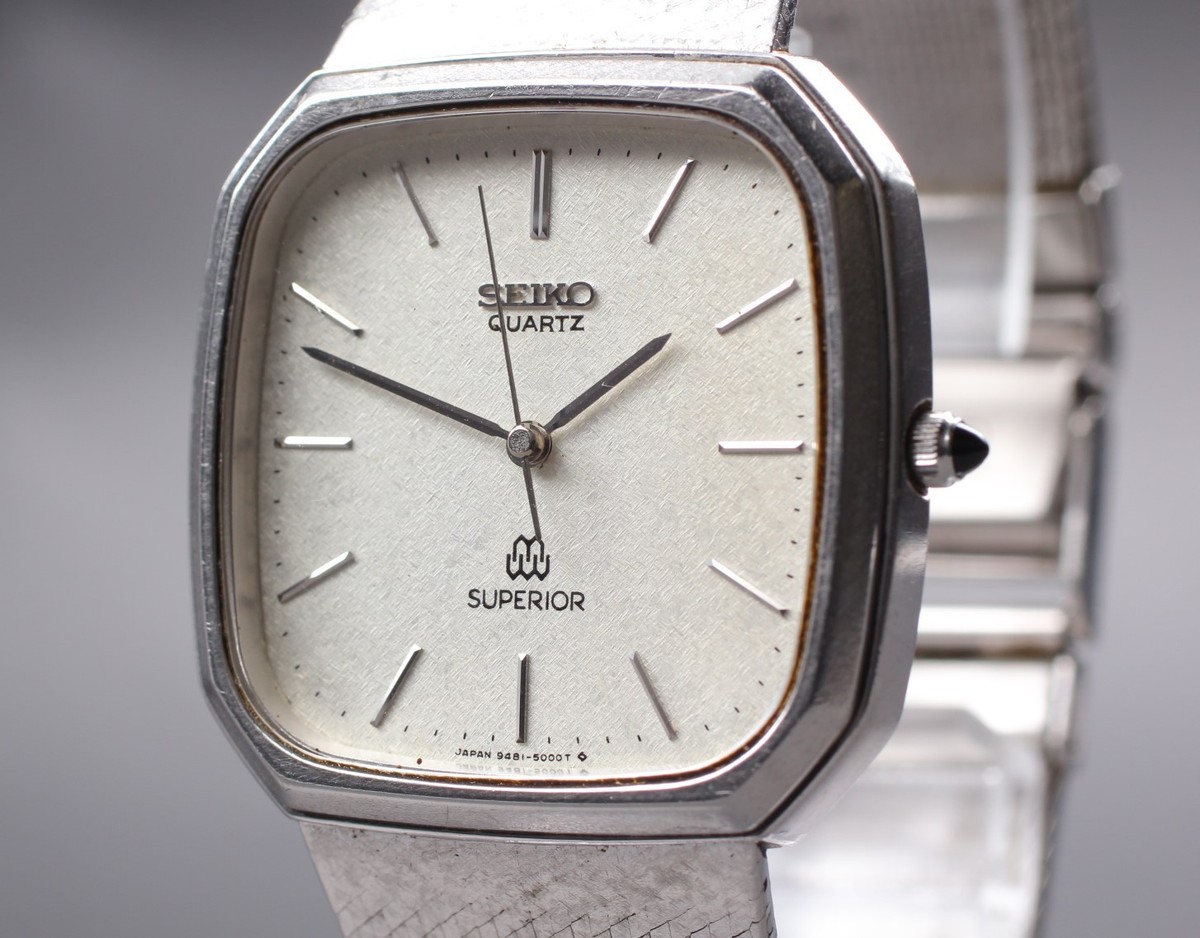 Vintage 1980 [Near MINT] Seiko Superior 9481-5000 Silver 32mm