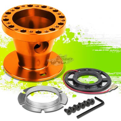 ORANGE ALUMINUM 70/74mm STEERING WHEEL HUB ADAPTOR FOR 1G 2G MIT ECLIPSE/LANCER