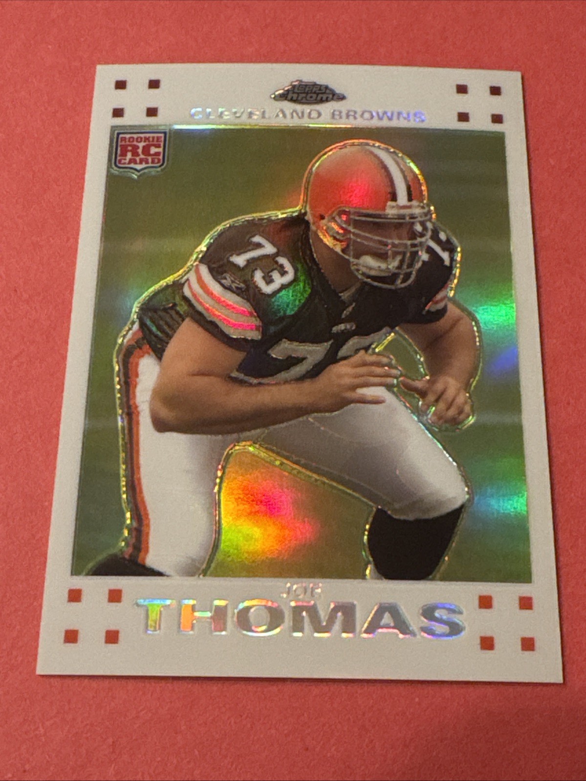 2007 Topps Chrome Joe Thomas Rc White Refractor 246/869 HOF