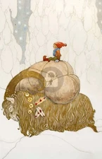 John Bauer, The Christmas Goat (1912) *Art Postcard NEW