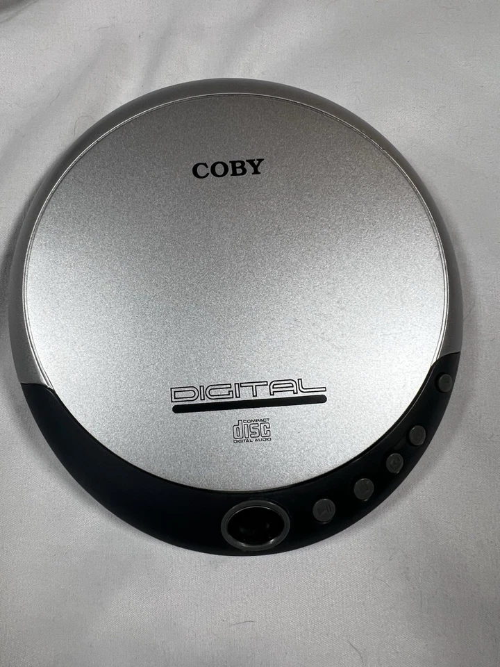 Портативный проигрыватель компакт-дисков Coby CX-CD109 с наушниками Colby CV-H30 винтажный протестирован - Изображение 3 из 4