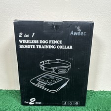 Aweec Wireless Dog Fence System 2-in-1 Training Collar For 2 Dogs